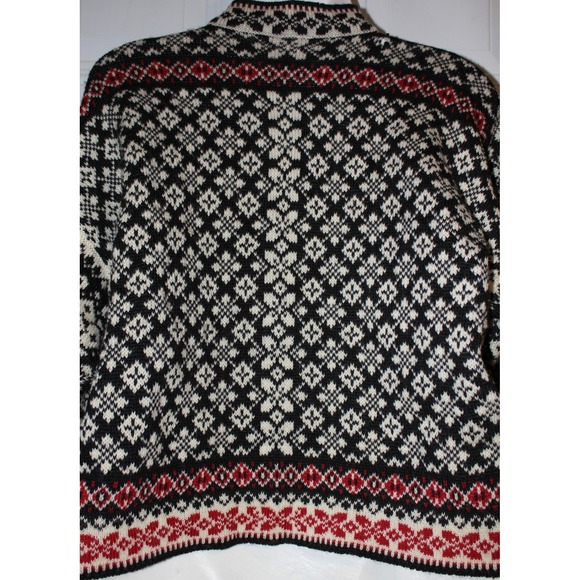 Vintage Selbu Norwegian Wool Cardigan Fair Isle Nordic Heritage Sweater SZ Small - Picture 9 of 14